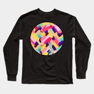 Modern abstract geometric texture digital image Long Sleeve T-Shirt